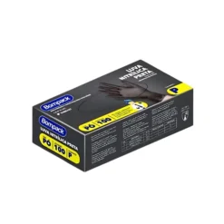 LUVA PARA PROCED. NAO ESTERIL NITRILICA S/PO M C/100 PRETA -BOMPACK