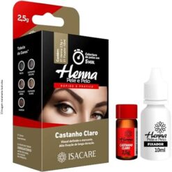 ISACARE TINTURA HENNA SOBRANCELHAS MARROM 2,5G